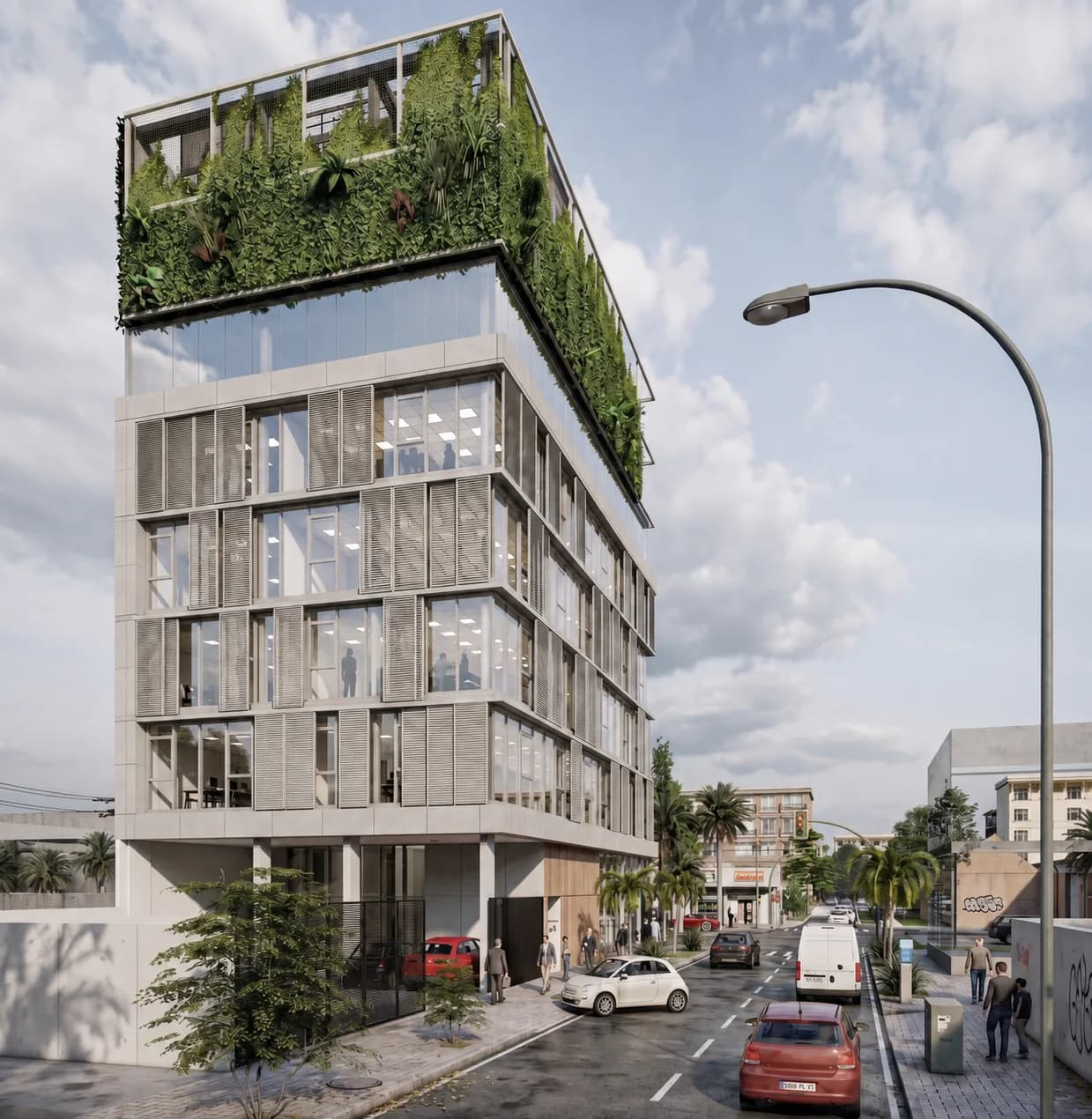 Fachada verde e inteligente de Green Office