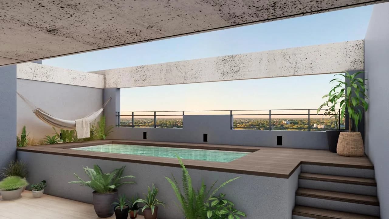 Pileta y solarium de Amaris