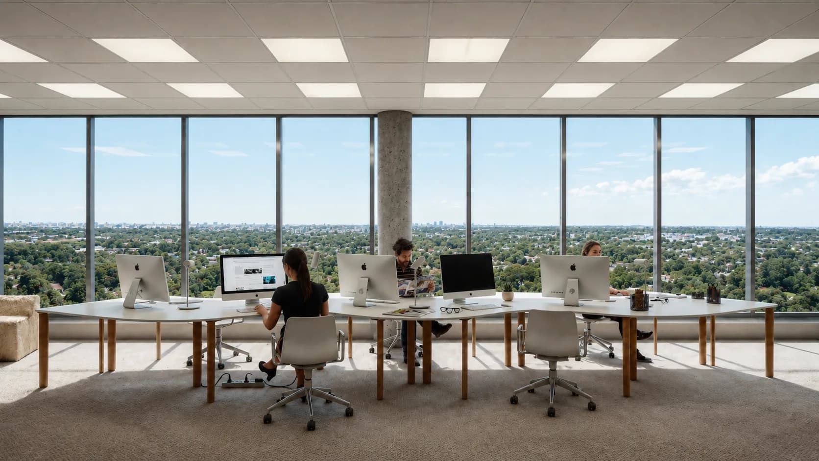 Oficina con vista panorámica en Green Office