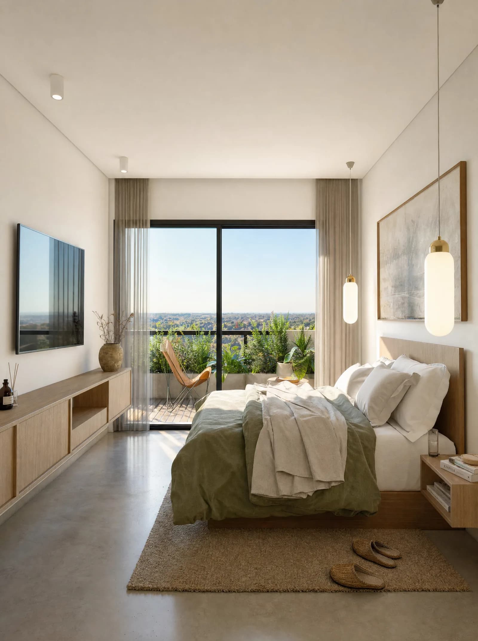 Dormitorio con vista en Pontesole